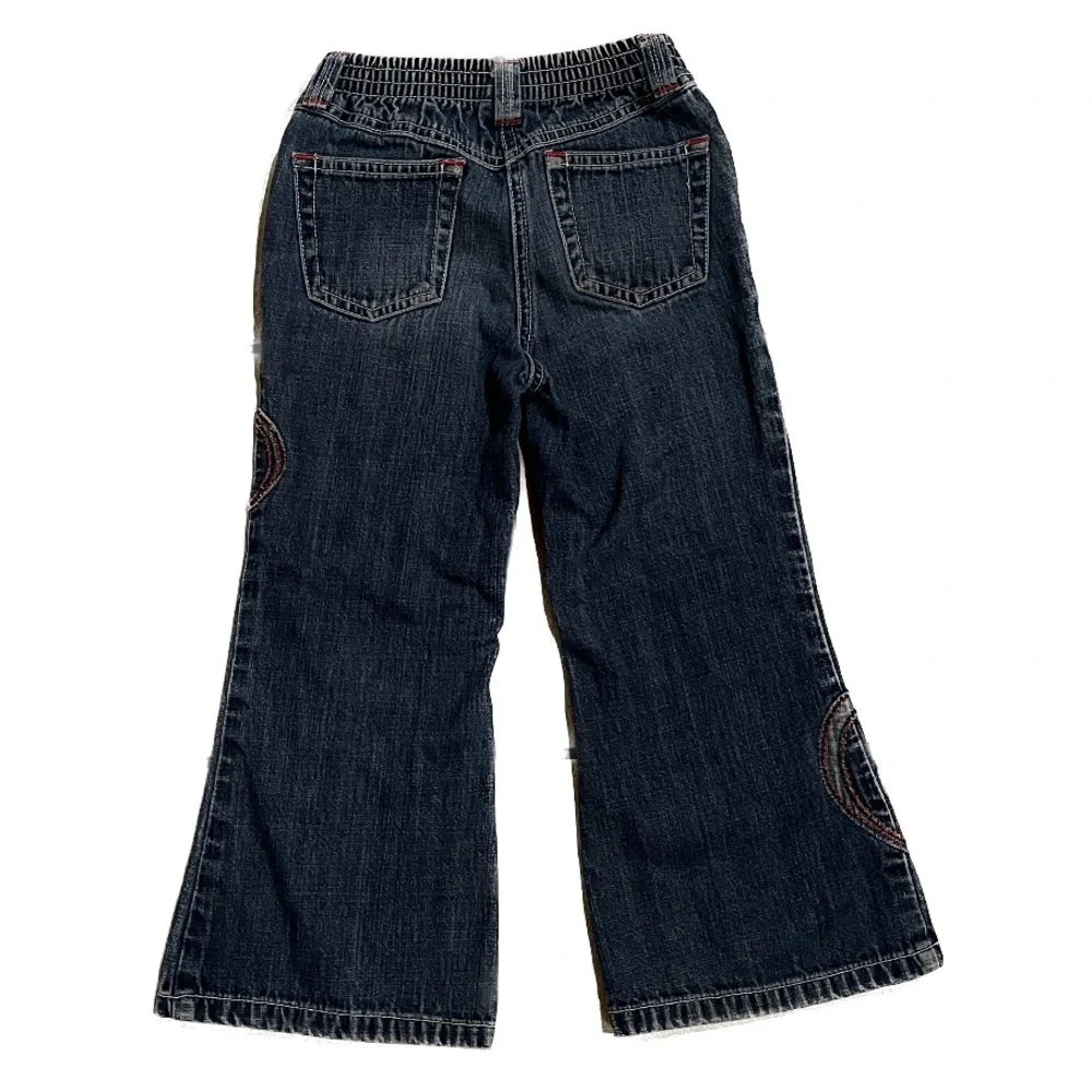Gymboree Y2K Vintage Flare Heart Patch Jeans